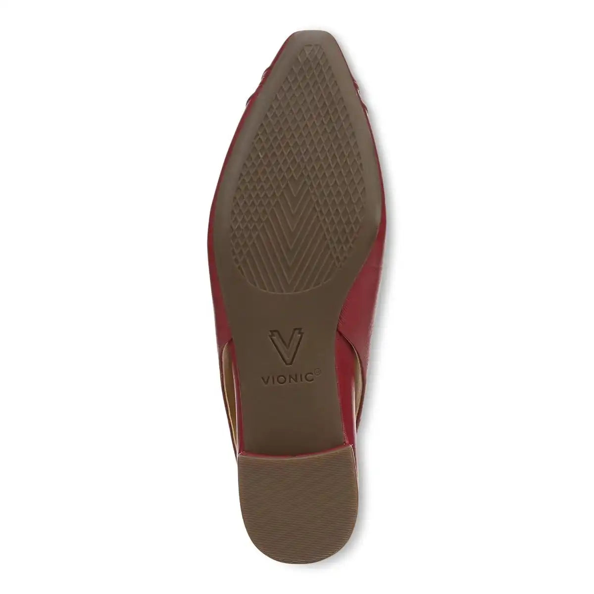 Gabriela Slingback Flat Tibetan Red Leather