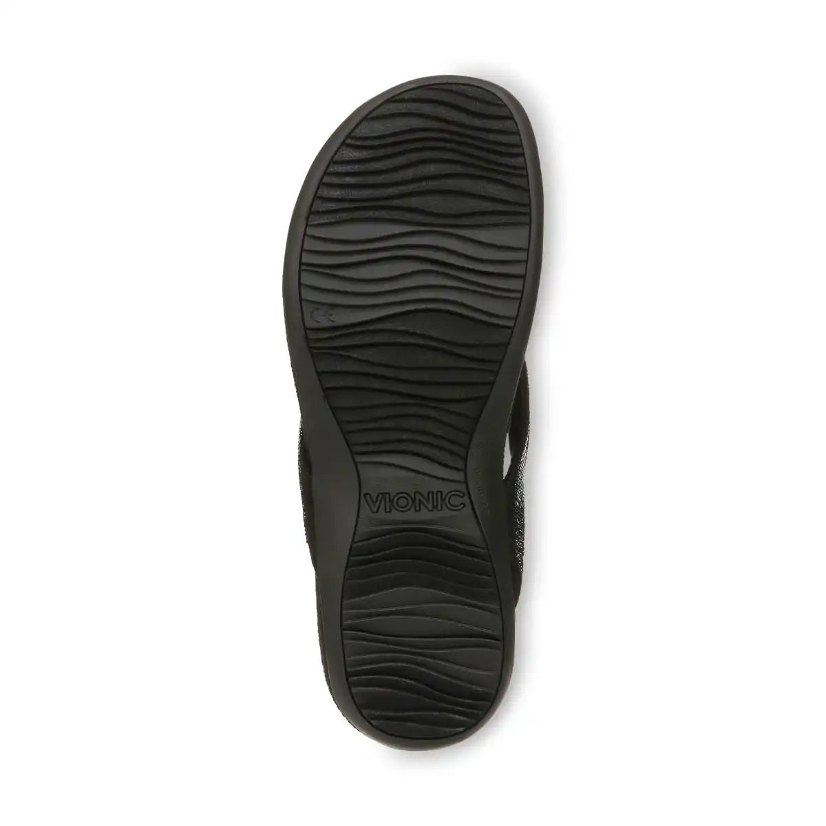Dillon Shine Toe Post Sandal Black