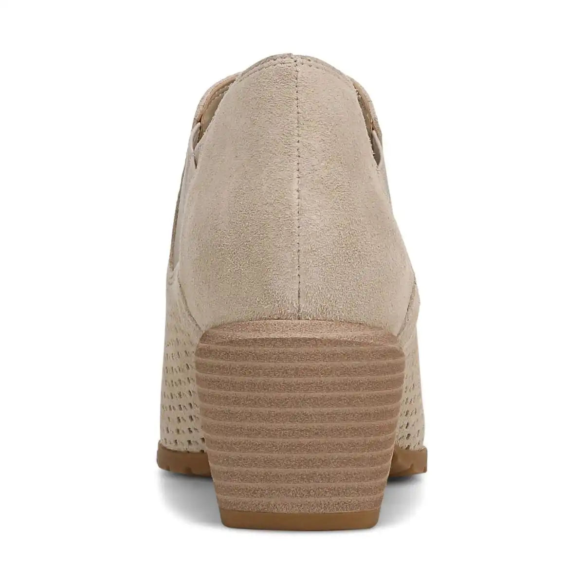 Bethany Perf Heeled Ankle Boot Lucid Beige Suede