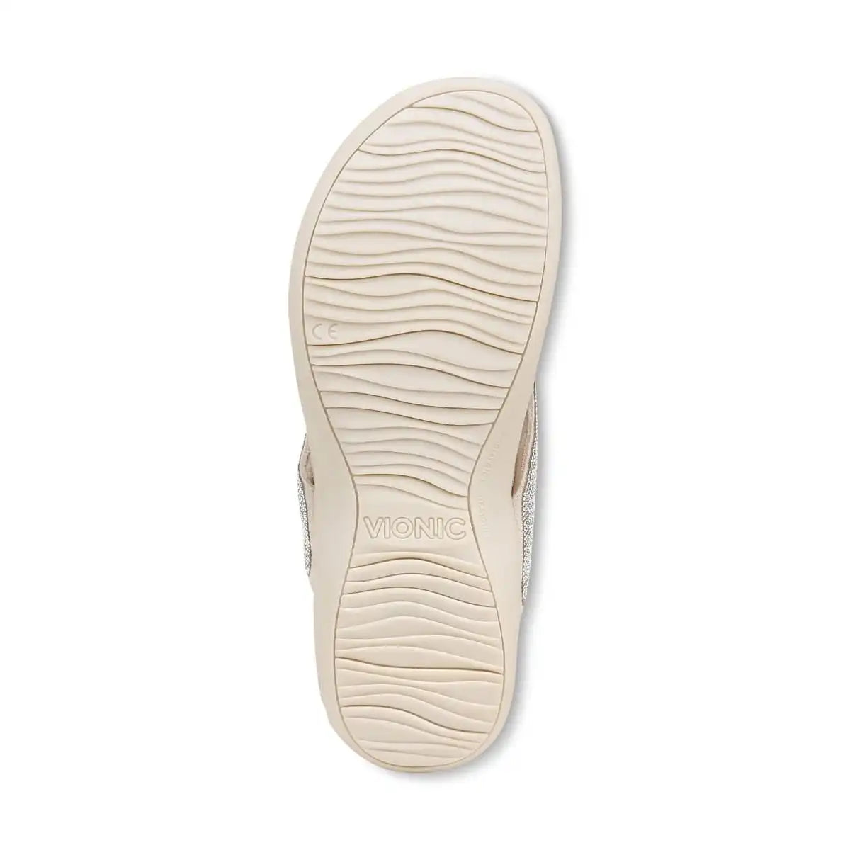 Dillon Shine Toe Post Sandal Cream