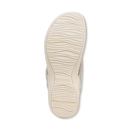 Dillon Shine Toe Post Sandal Cream