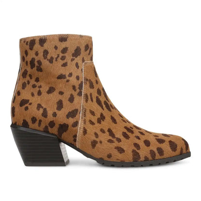 Bianca Ankle Boot Tan Leopard Calf Hair