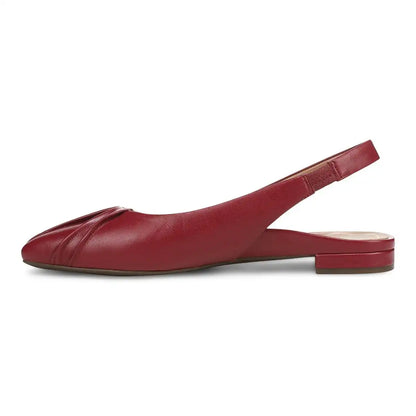 Gabriela Slingback Flat Tibetan Red Leather
