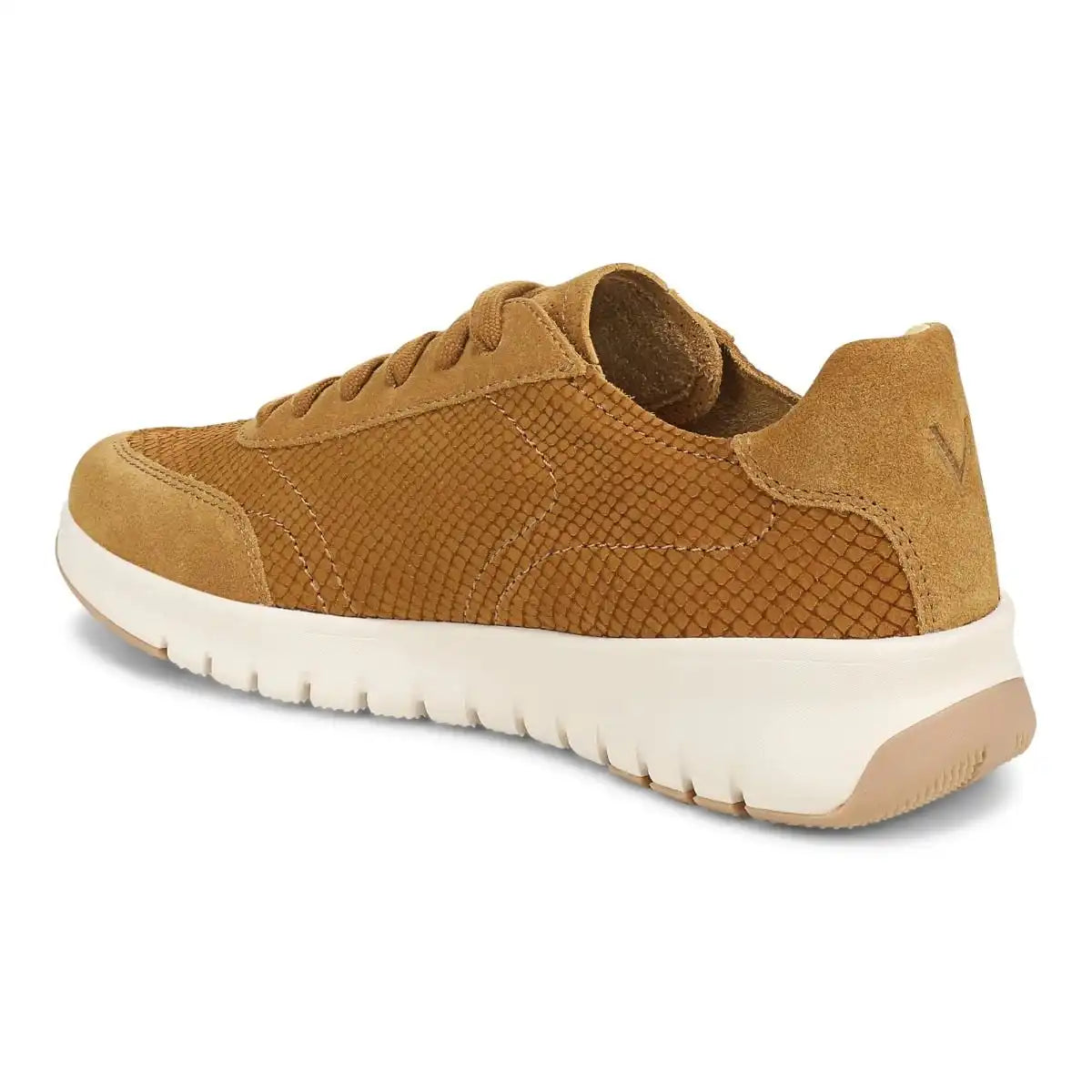 Uptown Sneaker Golden Brown Snake Embossed Nubuck
