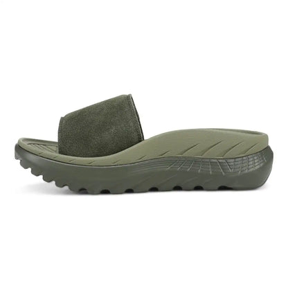 Rejuvenate Recovery Sandal Olive Moss Suede