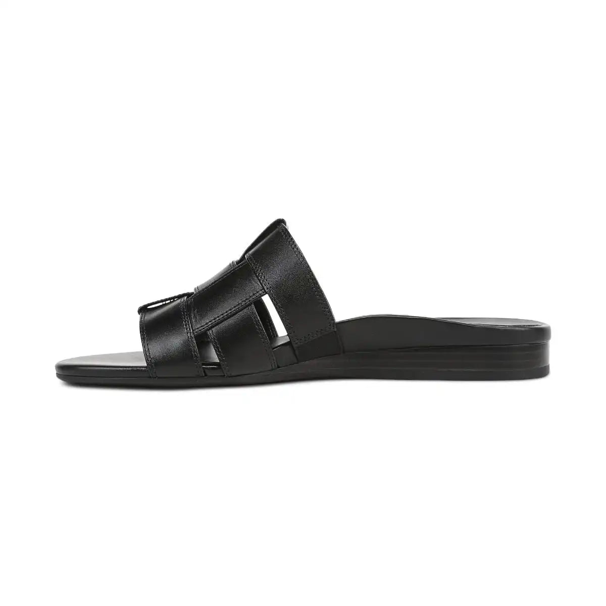 Glendora Slide Sandal Black Leather