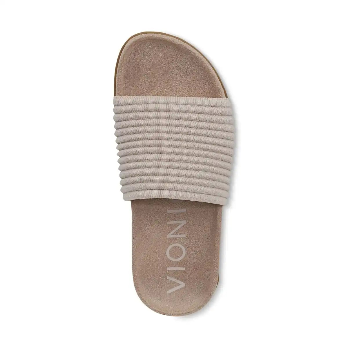 Evie Knit Slide Sandal Cream