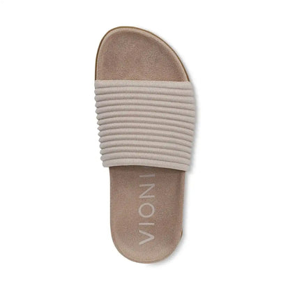 Evie Knit Slide Sandal Cream