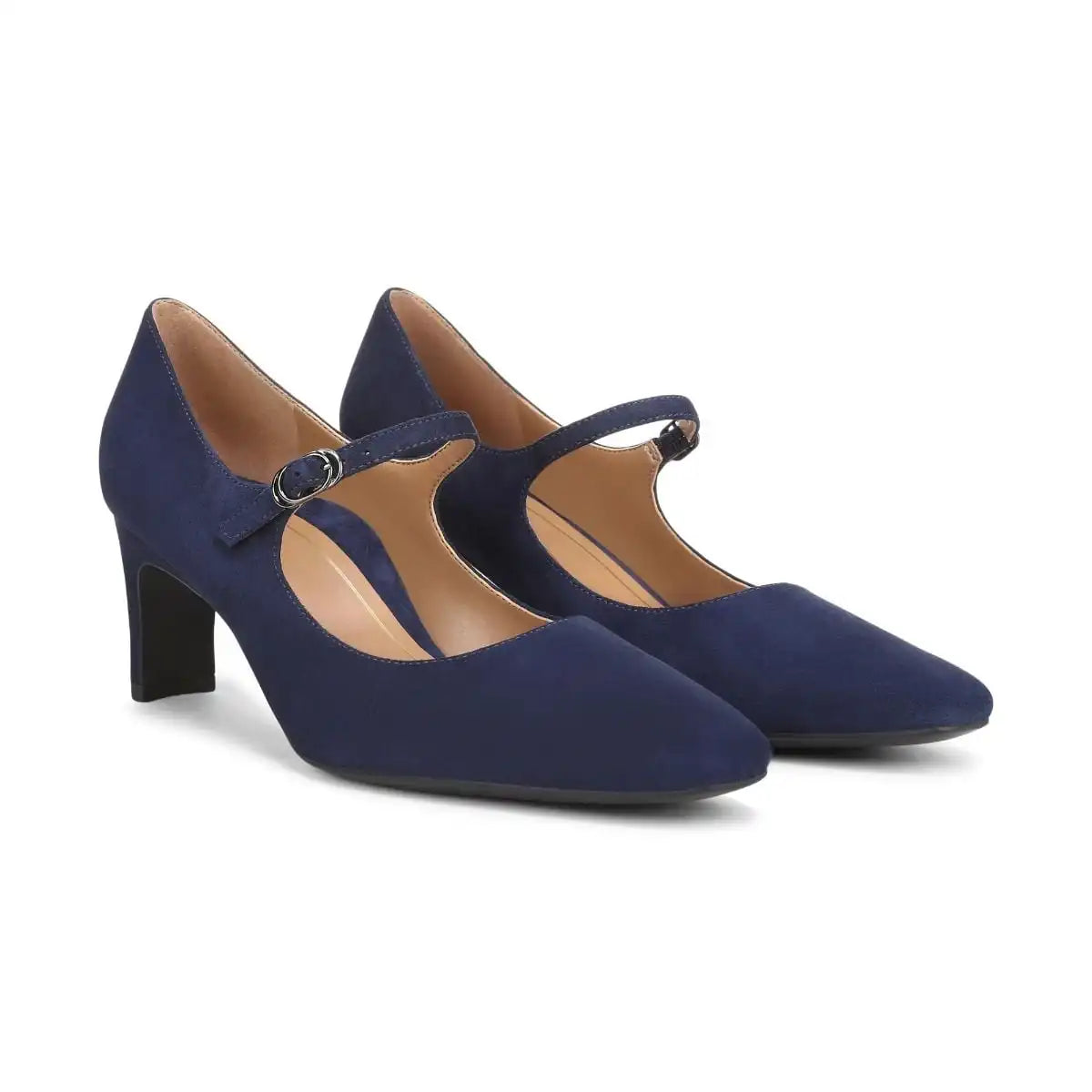 Samira Mary Jane Dress Heel Navy Blazer Suede