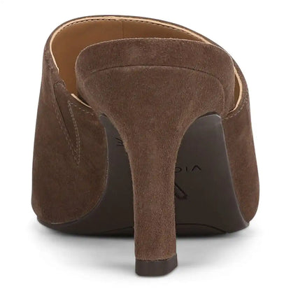 Charlie Heeled Slide Sandal Driftwood Suede