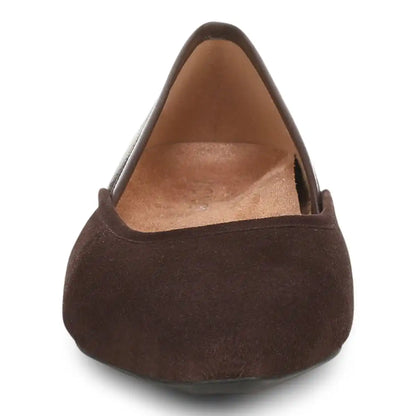 Gracia Ballet Flat Chocolate Ganache Leather