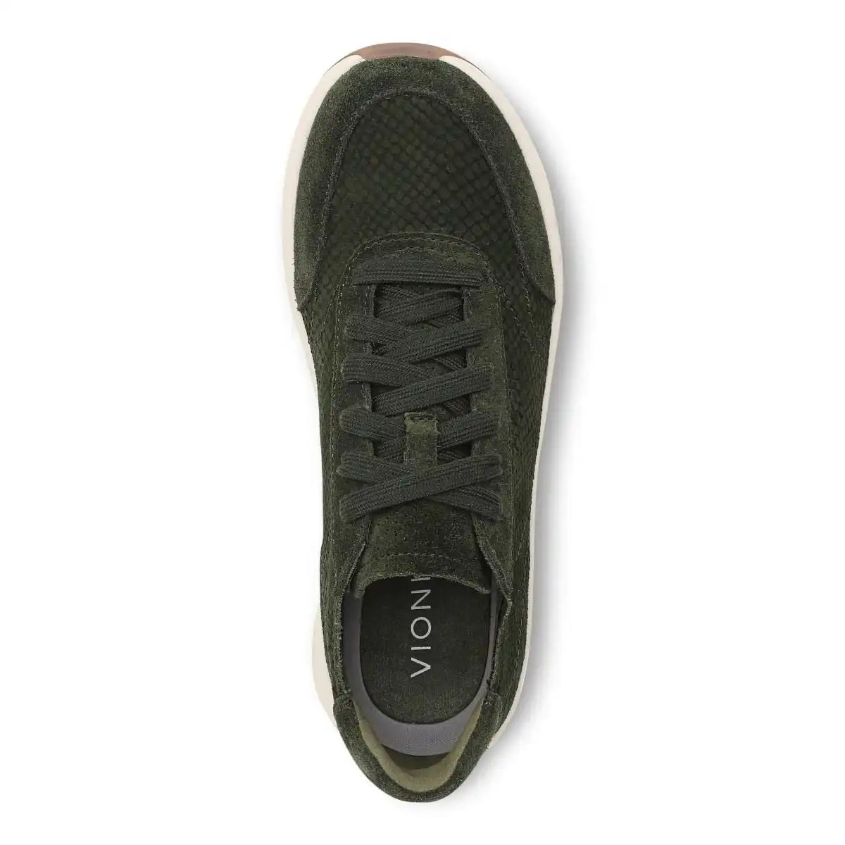 Uptown Sneaker Olive Moss Snake Embossed Nubuck