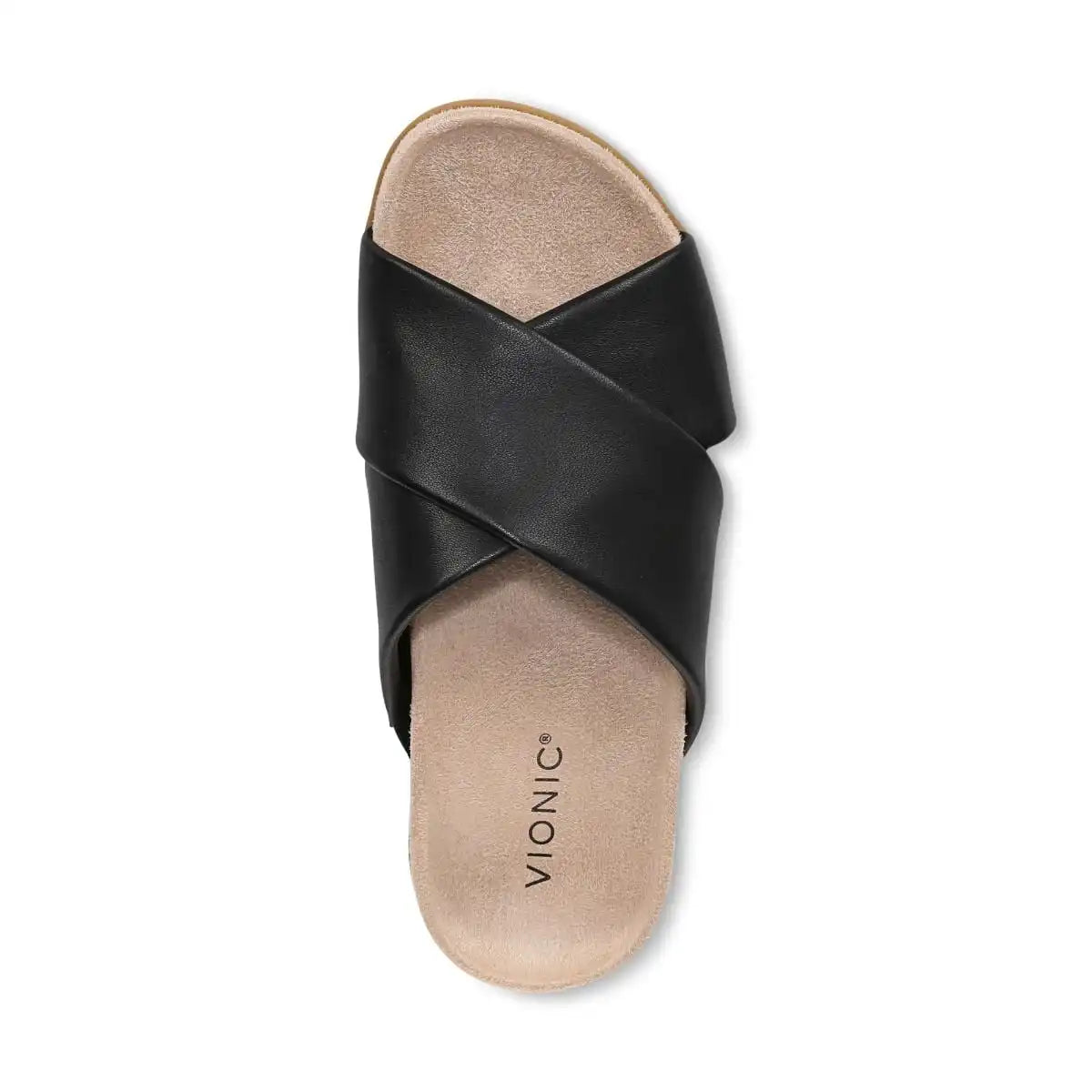 Etna Slide Sandal Black Leather