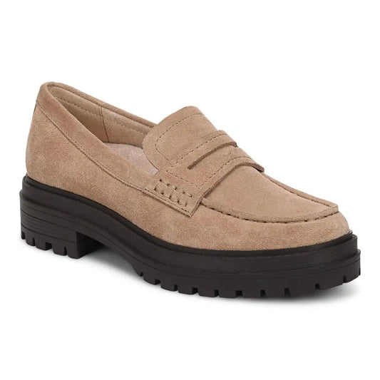 Georgia Lug Sole Loafer Desert Sand Suede