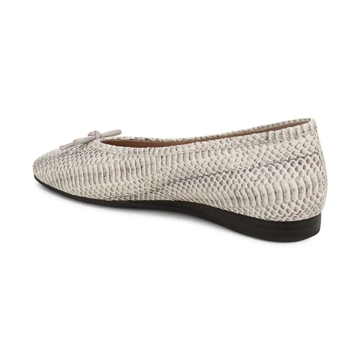 Larissa Wedge Flat Ivory Python Print Leather
