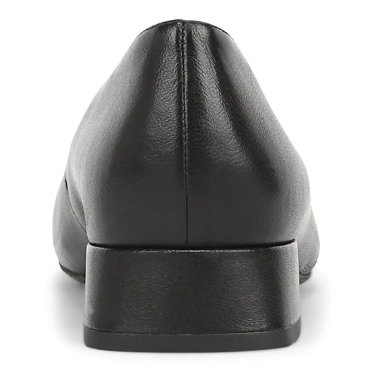 Petra Heeled Ballet Flat Black Leather