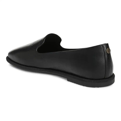 Willa 2.0 Slip on Flat Black Leather