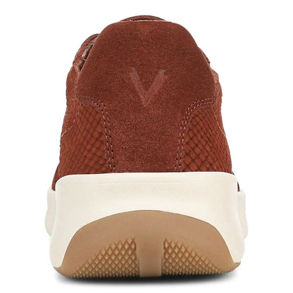 Uptown Sneaker Baked Clay Snake Embossed Nubuck