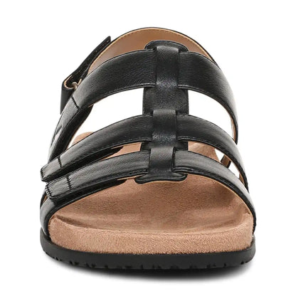 Eureka Strappy Sandal Black Leather