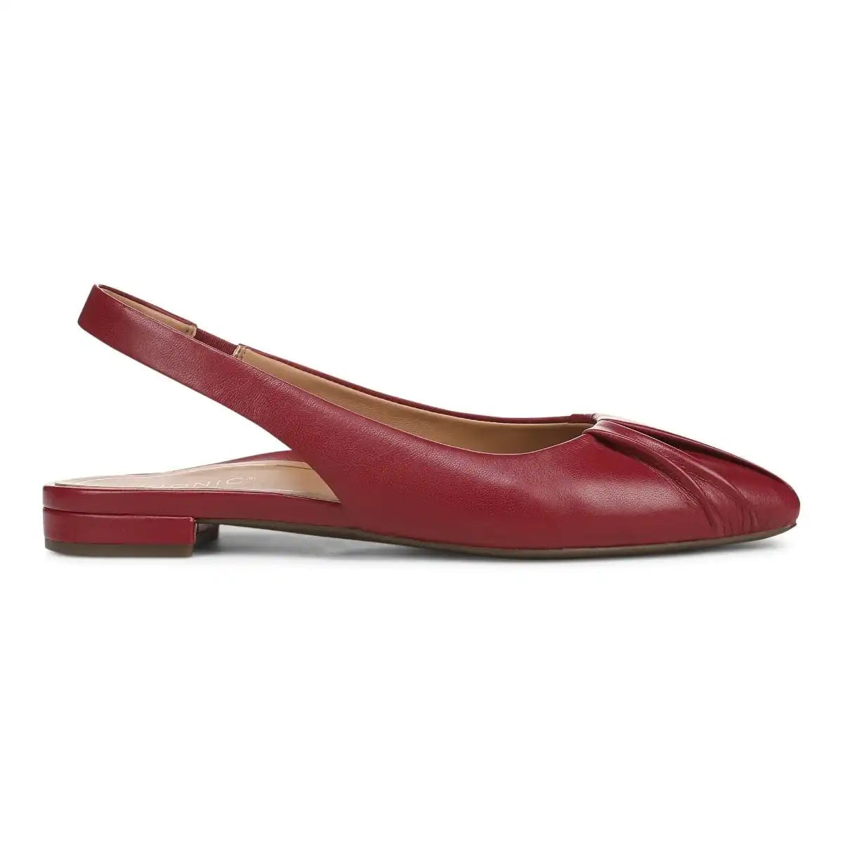 Gabriela Slingback Flat Tibetan Red Leather