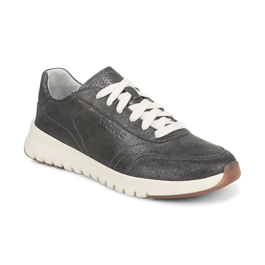Uptown Sneaker Charcoal Shimmer Leather