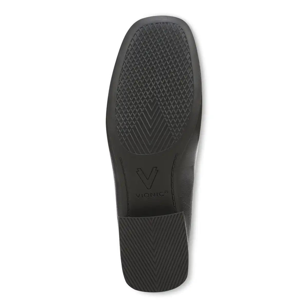 Petra Heeled Ballet Flat Black Leather