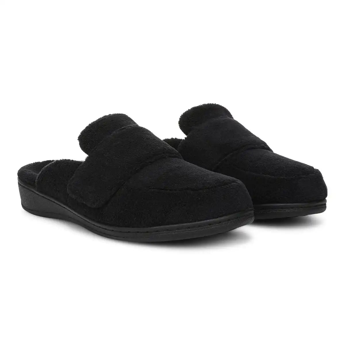 Gemma II Mule Slippers Black Terry