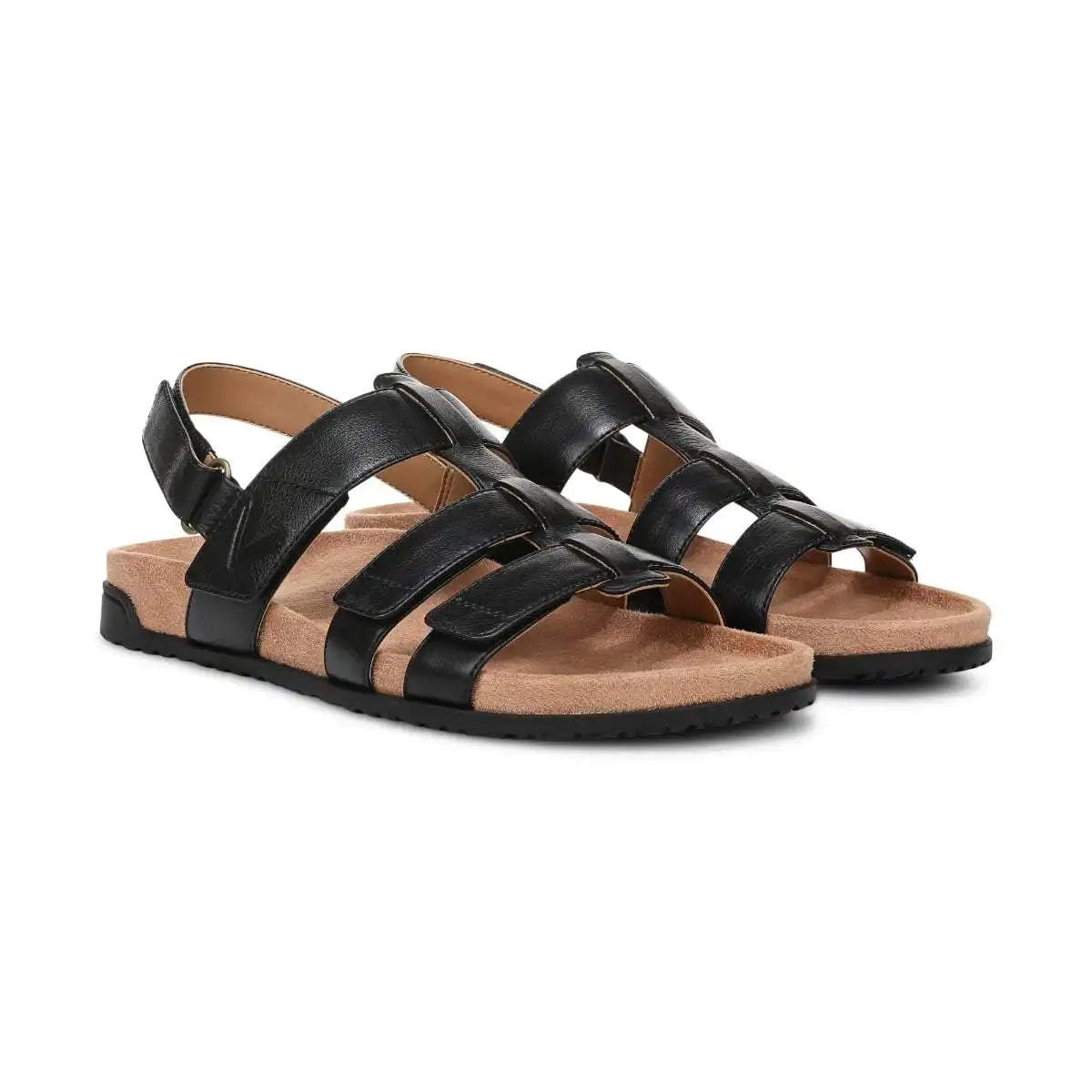 Eureka Strappy Sandal Black Leather