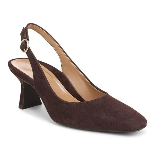 Perris Slingback Heel Cafe Noir Suede