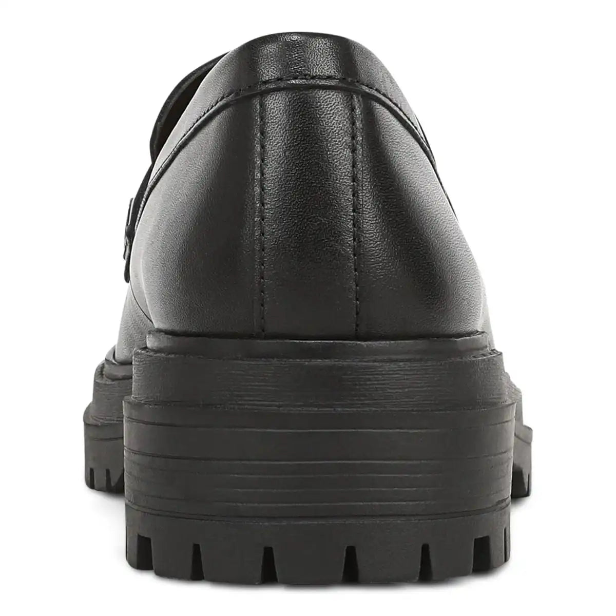 Georgia Lug Sole Loafer Black Leather