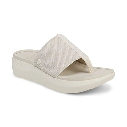 Beach Aqua Platform Toe Post Sandal Ivory