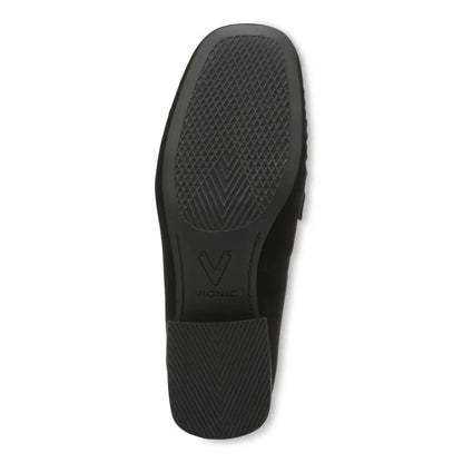 Pilar Heeled Loafer Black Suede