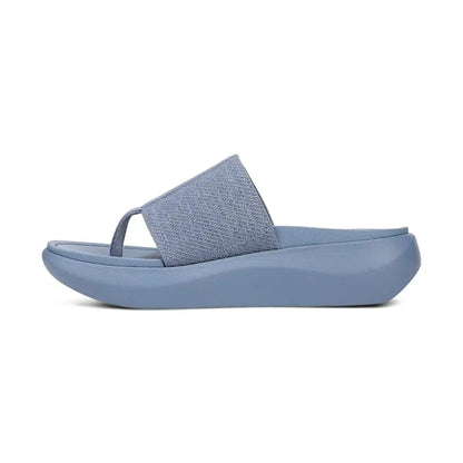 Beach Aqua Platform Toe Post Sandal Pacific Blue