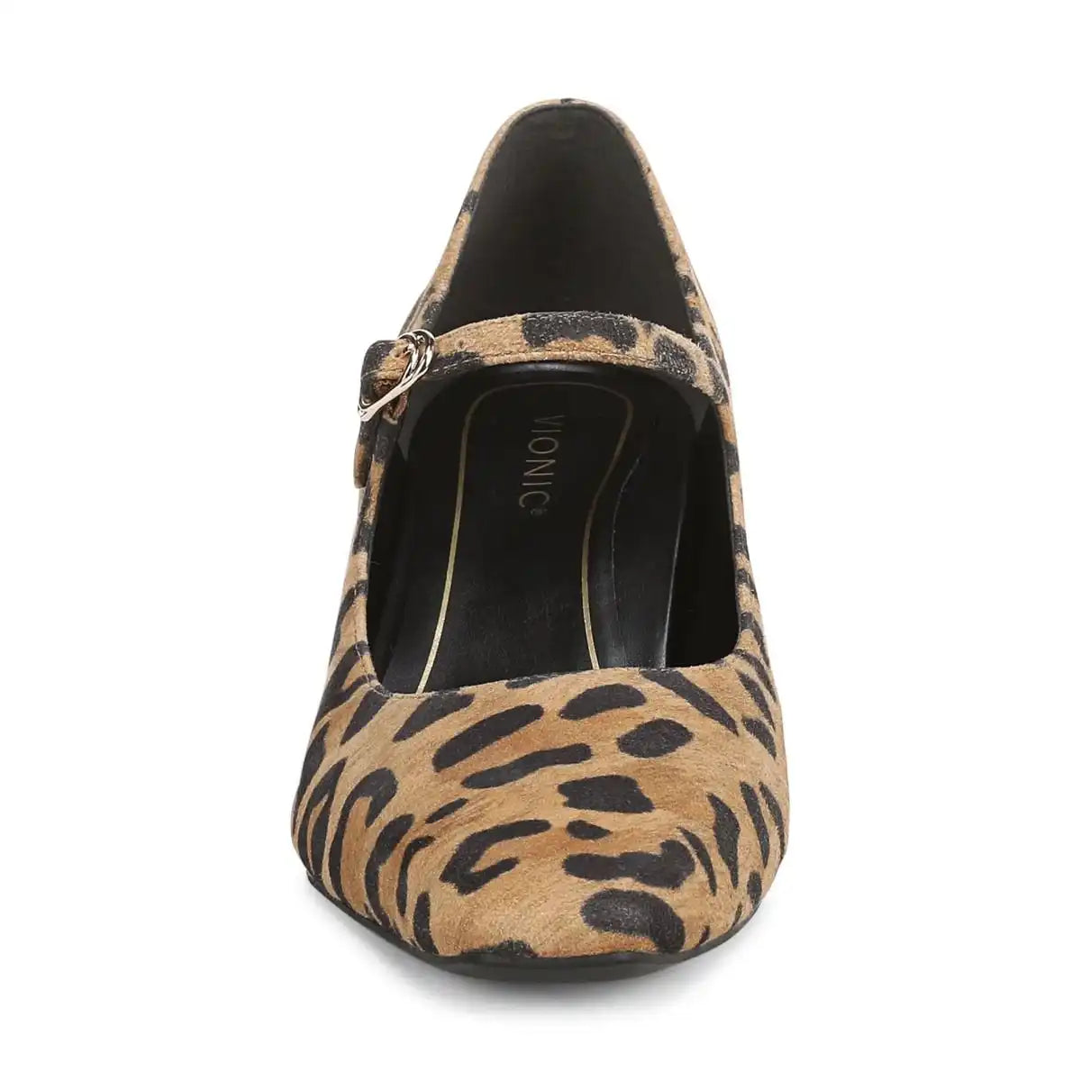 Samira Mary Jane Dress Heel Tan Leopard Print Suede