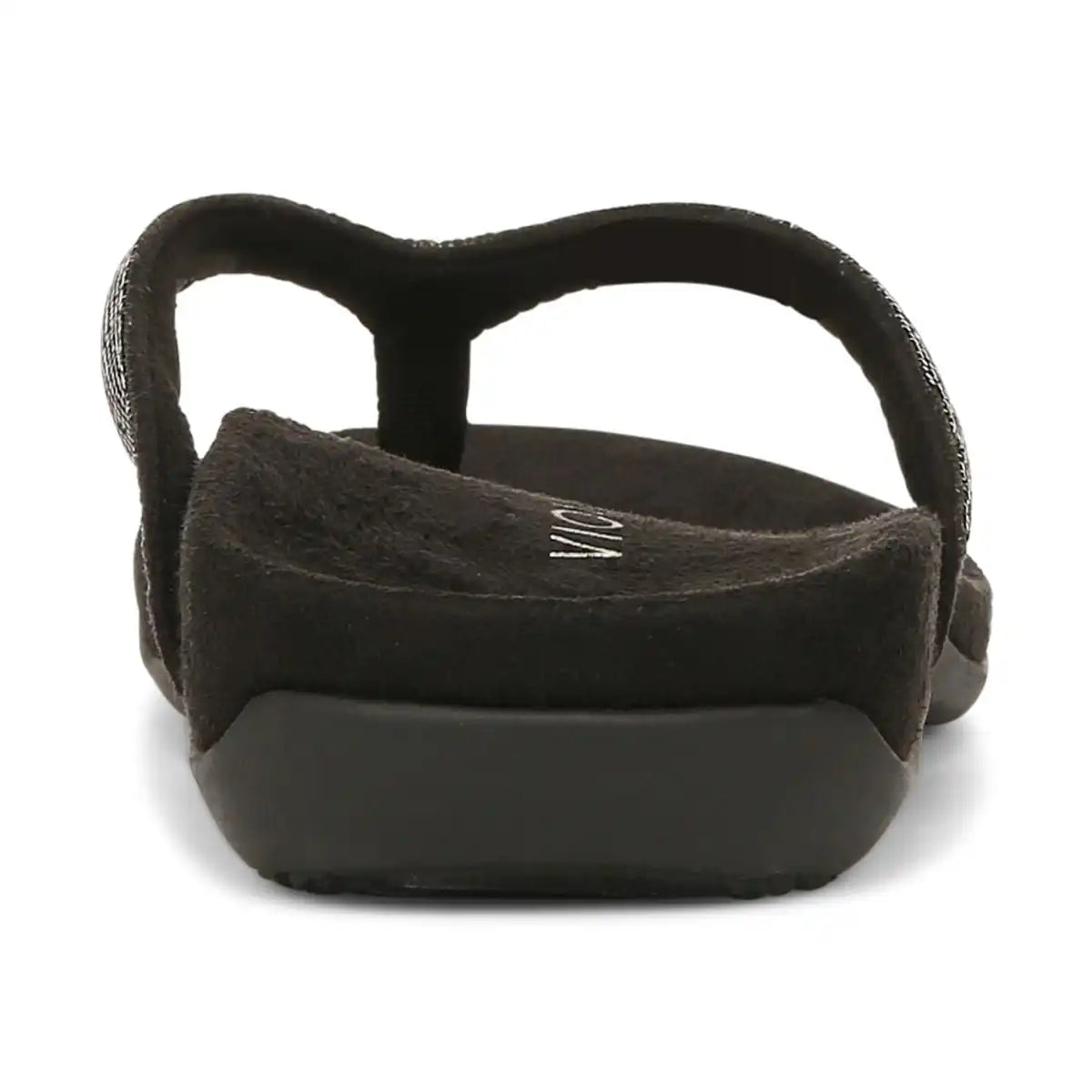Dillon Shine Toe Post Sandal Black