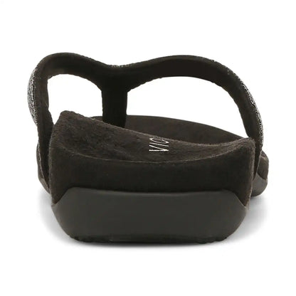 Dillon Shine Toe Post Sandal Black