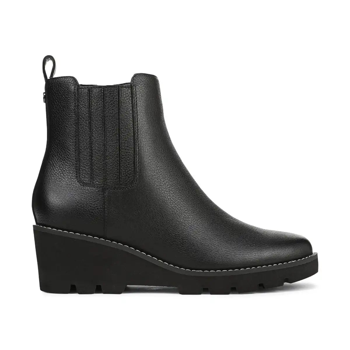 Aria 2.0 Wedge Ankle Bootie Black Leather