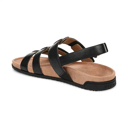 Eureka Strappy Sandal Black Leather