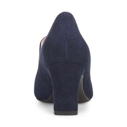 Samira Mary Jane Dress Heel Navy Blazer Suede