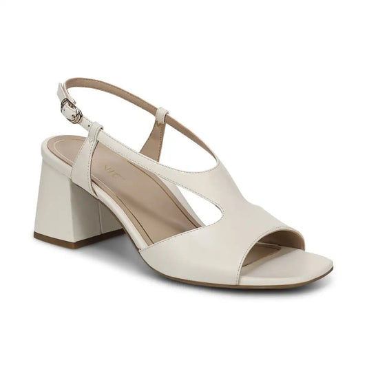 Raquel Heeled Sandal Ivory Leather