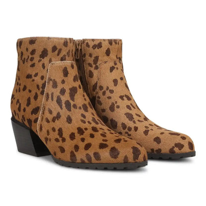 Bianca Ankle Boot Tan Leopard Calf Hair