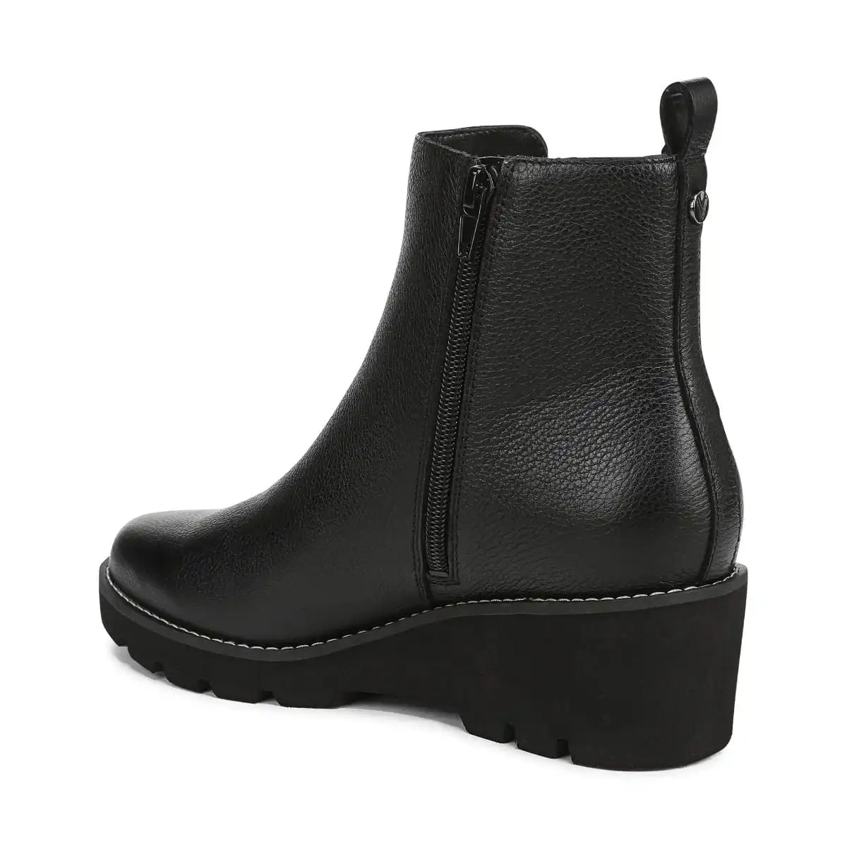 Aria 2.0 Wedge Ankle Bootie Black Leather