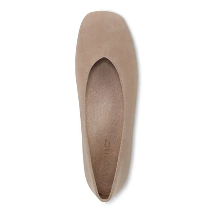 Petra Heeled Ballet Flat Desert Sand Suede