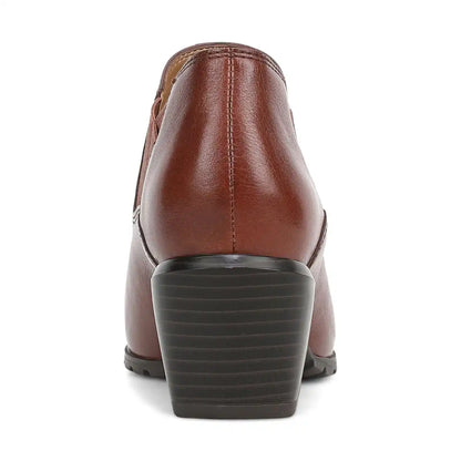 Bethany Heeled Ankle Boot Baked Clay Leather