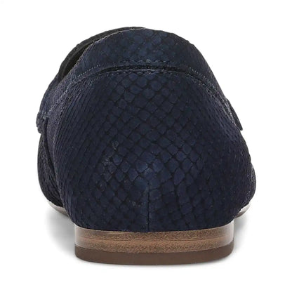 Sadie Loafer Navy Blazer Snake Embossed Nubuck