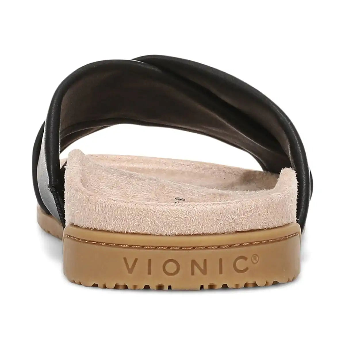 Etna Slide Sandal Black Leather