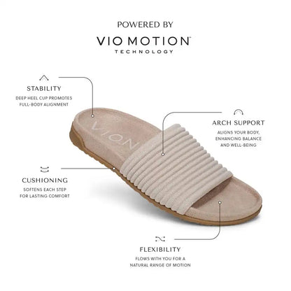 Evie Knit Slide Sandal Cream
