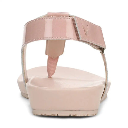 Palisades Toe Post Ankle Strap Sandal Smokey Rose Patent