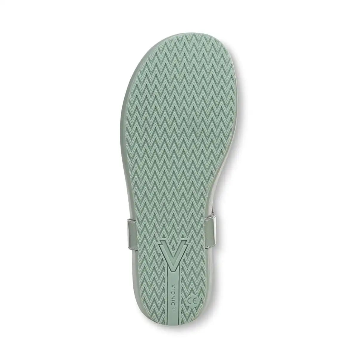 Palisades Toe Post Ankle Strap Sandal Iceberg Green Patent