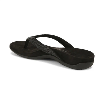 Dillon Shine Toe Post Sandal Black